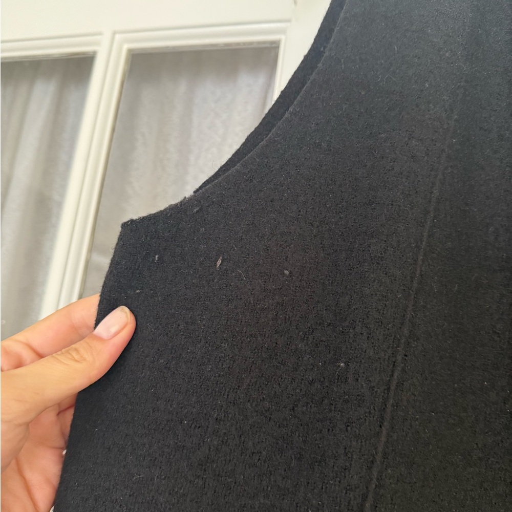 COS Black Boiled Wool Sleeveless Mini Dress - Picture 5 of 14